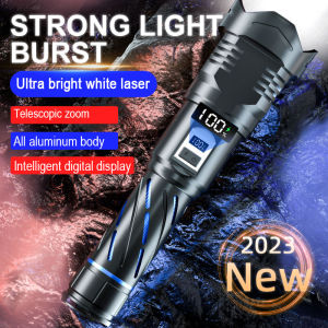 Powerful flashlight original Torch Light rechargeable flash light heavy duty touch light camping lamp work light Portable led display zoomable flashtlight water proof flashlights super light emergency light long range spotlight flashlight battery operated