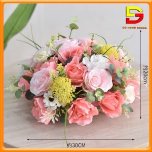 Lẵng Hoa Để Bàn Chậu Hoa Giả Cao Cấp Hoa Trang Trí Bàn Trà Kệ Tủ Văn Phòng Hội Nghị DG-145