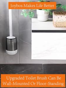 1pc Long Handle Toilet Brush with Hanging Hook - Deep Cleaning Bathroom Brush Non-Slip Grip Space-Saving Design Durable Plastic Construction for Hard-to-Reach Areas - Ideal for Home Hotel or Commercial Use - Easy to Store & Hygienic Cleaning Tool To