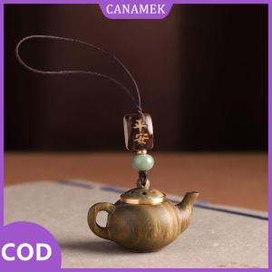 CANAMEK✨ Phim Hoạt Hình Nhỏ Nhỏ Ấm Trà Keychain Không Thấm Nước Có thể mở ra Khắc Ấm Trà Mặt Dây Chuyền Gói Dệt Sợi Dây Thừng Hạt Chuỗi Điện Thoại