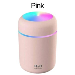 H2o Colorful Air Humidifier Colourful Diffuser Air Purifier 300ml USB Ultrasonic 爆款炫彩杯加湿器