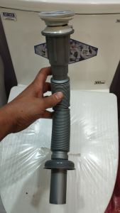 xi phông chậu rửa mặt Lavabo loại đẹp đầu inox dày dặn ko gỉ dễ dàng lắp đặt