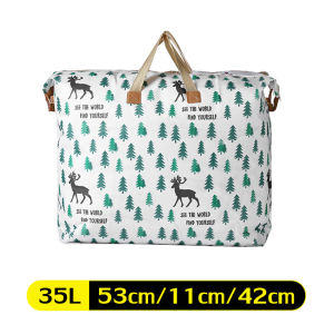 กระเป๋าเก็บของความจุขนาดใหญ่ กระเป๋าเก็บเสื้อผ้า กระเป๋าใส่ผ้านวม ถุงใส่ผ้านวม หมอน ถุงเก็บเก็บสัมภาระ พิมพ์ลาย มีซิปรูดปิด เคลื่อยย้ายสะดวก พกพาได้