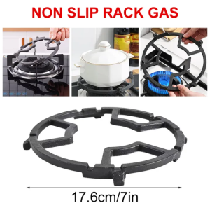 Universal Non Slip Cast Iron Stove Trivets for Kitchen Wok Cooktop Range Pan Holder Stand Stove Rack Milk Pot Holder for Gas Hob
