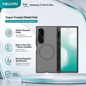 NILLKIN Magnetic Case For Samsung Galaxy Z Fold 8 Ultra With S Pen Slot Rebound Hinge CA4018