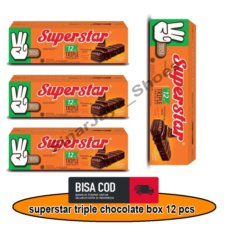 Superstar Triple Chocolate Box 12 Pcs berat 192 Gr Lazada
