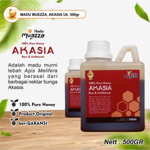 1KG MADU AKASIA ASLI MADU MUEZZA Grade A  100% PURE NATURAL HONEY  MADU ASLI MURNI ALAMI dari NEKTAR BUNGA AKASIA dg Rasa Madu Manis & Lembut Pilihan Kesukaan Keluarga sbg Minuman Kesehatan & Kebugaran