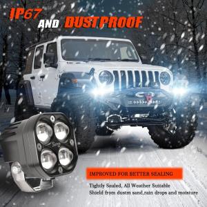 All New เเพค1ชิ้น สว่างตาเเตก! ไฟสปอร์ตไลท์พุ่งไกลรถยนต์4LED ไฟหน้ารถ LED SPOT BEAM US 40W ไฟช่วยตัดหมอก 12V-85Vมีสองสีให้เลือกแสงสีขาว.แสงสีเหลือง