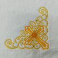 Bath Towel 100% cotton(450 GMS) with high quality embroidery-26x49 inches, White, Victoria Brand. 
