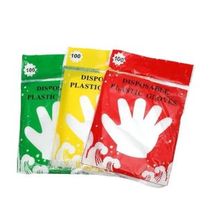 100pcs Suki Disposable Food-grade PE Commercial Thickened Edible Barbecue Film Gloves Pack Eco-friendly
