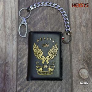 Bossque X Hexsys - Fallen Dompet Pria Original | Dompet Lipat Kartu Dompet Kulit PU Cowok Distro Pria & Wanita Keren Terbaru Varsity Sunmori