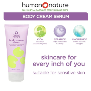 Human Nature Body Cream Serum Almond & Honey Scent 200ml | Ceramide + Cica + Niacinamide