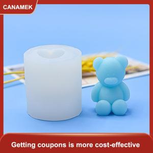 【CANAMEK】 Dễ thương ít gấu hương liệu nến Silicone Khuôn nướng bánh mousse khuôn thạch cao trang trí bê tông khuôn mẫu cho nến