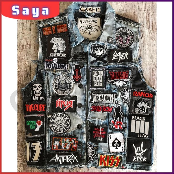 Rock Band Iron on Patches for Clothing DIY Punk Clothes Jacket