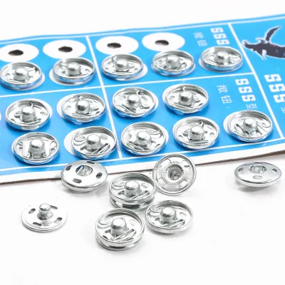 8/10/12/14/16/18/20mm Metal Snap Fasteners Press Button Stud Black Silver Clothing Accessories Sewing Embedded Buckle