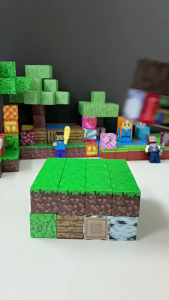 Utopia ของเล่นมายคราฟแม่เหล็ก บล๊อคแม่เหล็ก สแควร์ บล็อกตัวต่อแม่เหล็ก6หน้า สีสันสวยงาม ของเล่นโมเดลตัวละคร ของเล่นสำหรับเด็ก Magnetic Cube