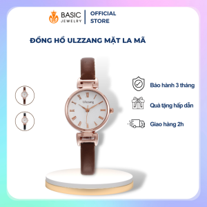 Đồng Hồ Nữ Ulzzang Mặt Nhỏ Dây Da Cao Cấp Thời Trang Mặt Số La Mã Basic Jewelry UL01