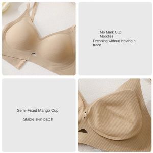 A4QUT Close-fitting Wireless Deep V Bra Shockproof Anti-sagging Brassiere for Women Small Chest Appear Larger Lingerie Push Up Underwear Girls Women