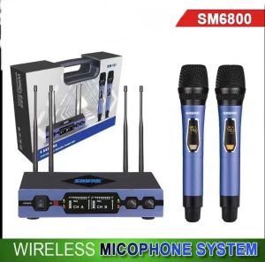 ✅100% Original Smilee Dual Channel True Diversity Wireless Microphone System SM6800 Wireless Microphone