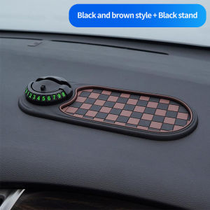 FONKEN Car Anti Slip Dashboard Mat With Phone Mount 360-Degree Rotation Adhesive Mat Dashboard For Phone Keys Gadgets