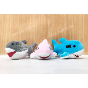 DREAMTOYS96 Gantungan Kunci Boneka Hiu 3 Warna Abu Biru Pink