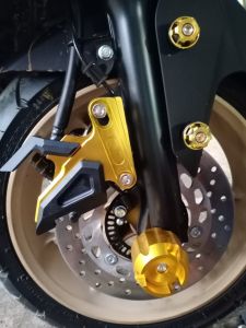 Cover Kaliper Nmax Dan Aerox Full Besi Cnc Cover Caliper Nmax Dan Aerox Gold Wafy Aksesoris Motor