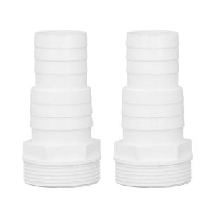 2Pcs Pool Pump Fittings 1-1/2inch Male Thread Pool Hose Adapter Replacement Plastic Pool Hose Connector