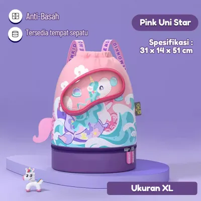 Kolam tas berenang anak-anak tahan air laki-laki dan perempuan olahraga fashion portabel ransel kartun lucu