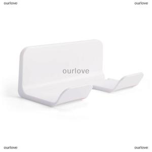 [COD] ourlove Bathroom Wall Mounted Hair Dryer Holder Shower Storage Rack Self-adhesive Plastic Household Washroom Organization Shelves