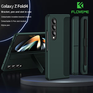 [With Pen] FLOVEME Detachable Invisible Bracket Phone Case For Samsung Galaxy Z Fold 6 Z Fold 5 Fold 4 Fold 3 5G With Pen Hard PC Matte Back Cover For Galaxy Z Fold6 Z Fold 5 Fold 4 Fold 3
