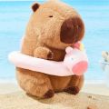 BEIBEI Summer Capybara Plush Toy Cute Swimming Circle Capibara Anime Fluffty Toy Capybara Stuffed Toy Soft Capybara Plush Doll Birthday Gift. 
