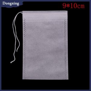 dongxing 100Pcs Non-woven Empty Teabags String Heat Seal Filter Paper Herb Tea Bags