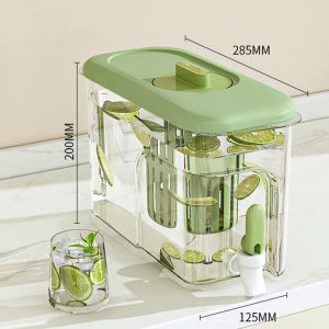 4L Cold Drink Kettle with Faucet Water Jug Water Tank Drink Dispenser Refrigerator Ice Beverage Juice Drinkware Container Water Cooler Drink Jar For Making TeaMilkLemonade