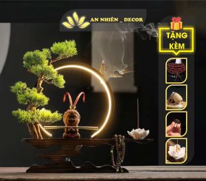 Combo Bộ Đèn Led Vòng + Cây + Tượng Mỹ Hà Vương - Tặng kèm full phụ kiện