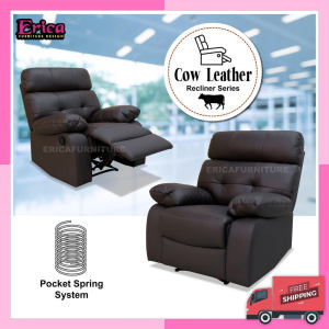 Cowhide Recliner Leather Sofa