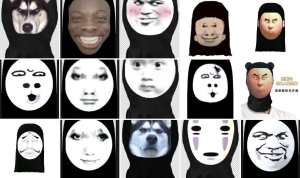 WEIHUIMEI หมวกของเล่นตลก หมวกตลก หมวกรูปมนุษย์ หมวกใบหน้าตลก การสวมกุญแจหัวนี้ช่วยให้คุณเห็นสภาพแวดล้อมภายนอก