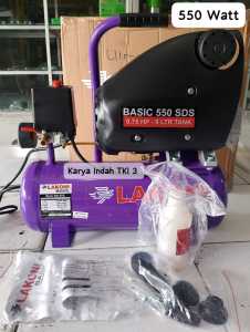 Kompresor Lakoni Basic 550 SDS 9Liter Compresor Pompa Angin 0.75Hp 3/4 HP 550SDS 8Bar Direct Pakai Oli