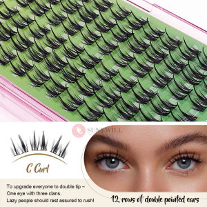 New Cat Elf False Eyelashes Double-pointed Wheat Ears Pure Desire Wild Little Devil Eyelashes Segmented Grafting Eyelashes Wholesale