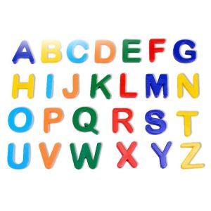 Mainan Edukasi Huruf Kapital Magnet Abjad Huruf Magnet Besar Pola Geometris Simbol Angka