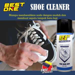 Pembersih Sepatu Praktis Tampa Air - Best One Shoe Cleaner 400ml Free lap microfiber