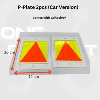 3M Adhesive P Plate/Probation Plate for Car/Motorcycle | Set of 2pcs