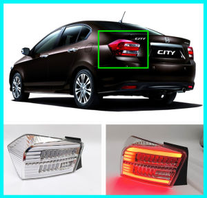 HONDA CITY TMO 2008-2013 DYNAMIC LED REAR TAIL LAMP WITH SIGNAL RUNING (CLEAR) 2 PCS/SET