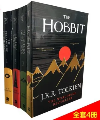 [4 books collection] The Hobbit + Lord of the Rings Trilogy English Novels English Extracurricular Reading Books