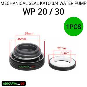 Mechanical Seal Kato Pompa Air Sawah 3/4 Seal Mesin Pompa Air Alkon Tipe Wp50 Wp80 2inc 3inc 1 PCS