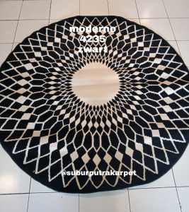 Karpet Permadani Moderno 160 cm BULAT/KOTAK VARIAN Pilih Motif bahan Anti Slip Karpet Aesthetic