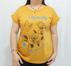 Baju kaos jumbo wanita dewasa ukuran XXL lengan pendek bahan lembut dan bisa melar
