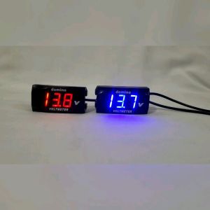 VOLT METER AKI DOMINO VOLTMETER AKI DOMINO BIRU - MERAH UNIVERSAL