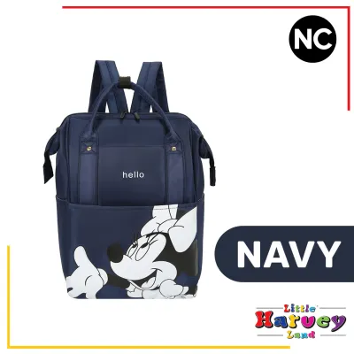 Tas Bayi Diaper Bag Baby Mickey Minnie Ransel Multifungsi Besar Perlengkapan Ibu Bayi Popok Botol Susu Asi Baju Celana Bayi Back Pack Annelo