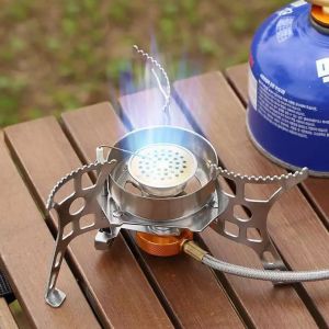 SFS*Windproof Portable Camping Gas Stove Outdoor Cooking Stove Foldable Split Burner for Outdoor Backpacking Hiking and Picnic