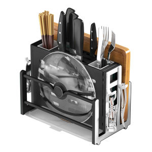 อุปกรณ์ใช้ ใช้จ่ายตั้งโต๊ะ เก็บตะเกียบ เขียง ช้อนส้อม ให้ดูอย่างเด็ด ในครัว เพราะมีด ของที่กำลังเก็บบน